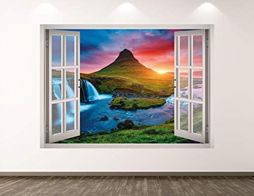 Zapadne planine Zidne naljepnice Umjetnički dekor 3D prozor Pejzaž za sunčanje Sunrise Naljepnica Mural