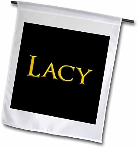 3drose Lacy atraktivno ime za djevojčice u SAD-u. Žuto na crnom poklon-zastave
