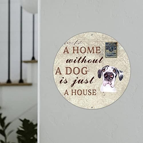 Dom bez psa nalazi se samo kuća okrugli metalni vijenac potpisuje vintage poštanski žig po mjeri vlastiti