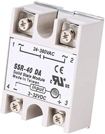 HiLetgo 2kom SSR-40DA SSD relej jednofazni polu-provodnik Relejni ulaz 3-32V DC izlaz 24-380V AC