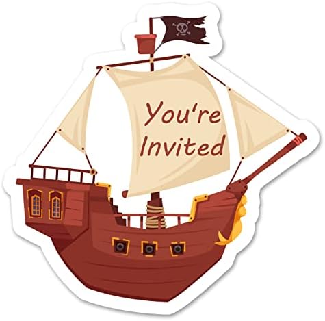 Pirate tematski rođendanski pozivnici oblikovani pozivnice za popunjavanje 15 sa koverte Pirate poziva