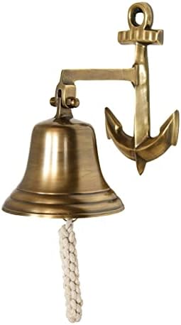 Nautičko mesing sidro za sidrenje zvono - pomorski zidni mesingani zvoni sa konopcem Početna