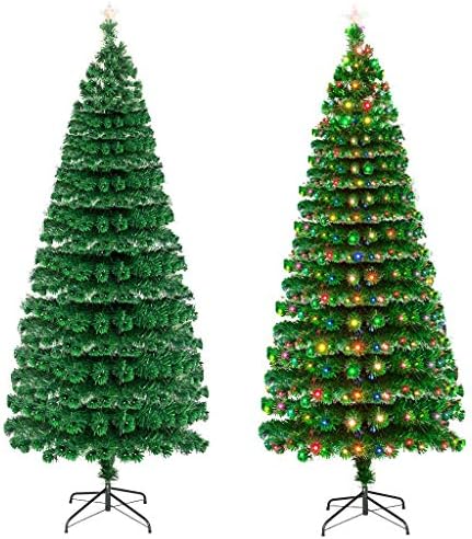 7,5ft vlakna optička božićna stablo 260 grana umjetnog božićnog bora laganog montela metalnog stalka-a