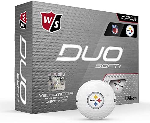 WILSON Duo Soft+ NFL loptice za Golf-Pittsburgh, Bijela