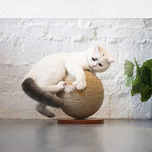 Twdyc mačke igračke drvene donje ploče od slame polukružne brušenje kandže kugličnih mačaka igračka penjanje