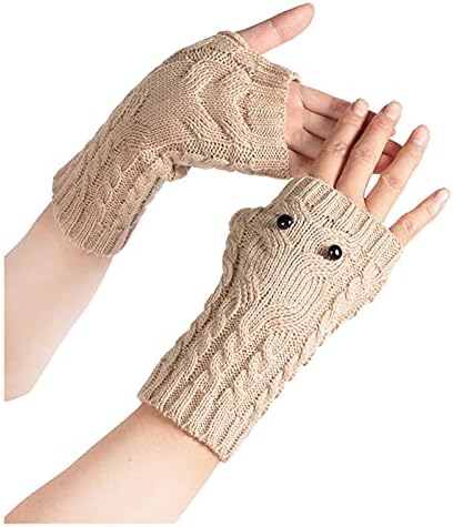 Qvkarw pune slatke rukavice bez prstiju ženske pletene rukavice pletene ležerne rukavice rukavice