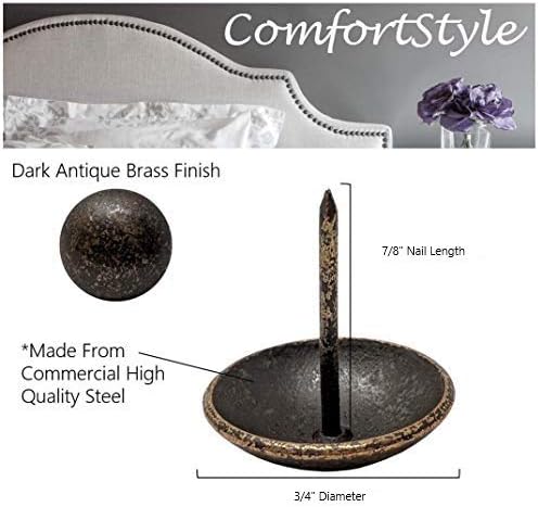 ComfortStyle Premium tapaci za presvlake, igle za glave eksera prečnika 3/4 inča, veliki ukrasni ukrasi