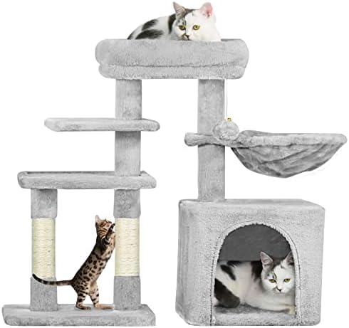 Pawstory Cat Tree Cat Tower, mačje drvo na više nivoa za sobne mačke sa stubom za grebanje, mačji stan sa igračkama