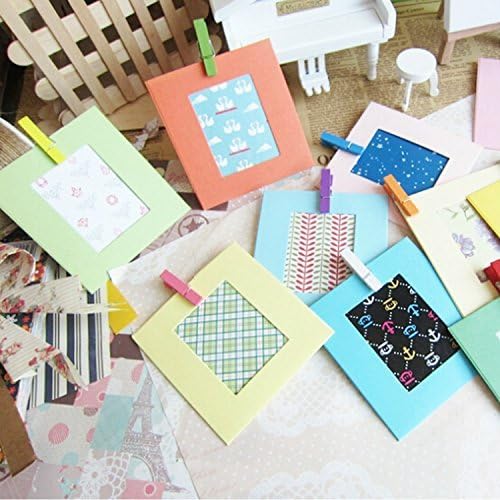 Zidni Deco DIY Kreativni Mini papirni okvir za fotografije sa Mini štipaljkama u boji i kanapom Instax Mini Film