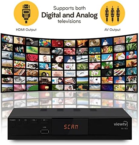 ViewTV Digital TV Converter kutija za analogni TV - AT-163 OTA DVR, PVR digitalni TV snimač i ATSC