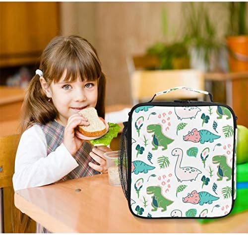 OREZI slatka Dino Školska kutija za ručak za dječake i djevojčice, izolovana torba za ručak sa podesivim remenom,nepropusni