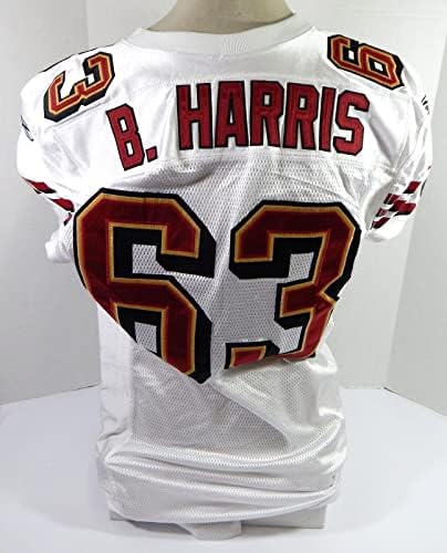 2006 San Francisco 49ers B.HARRIS 63 Igra izdana bijeli dres 60 S P. 48 48 - Neintred NFL igra rabljeni dresovi