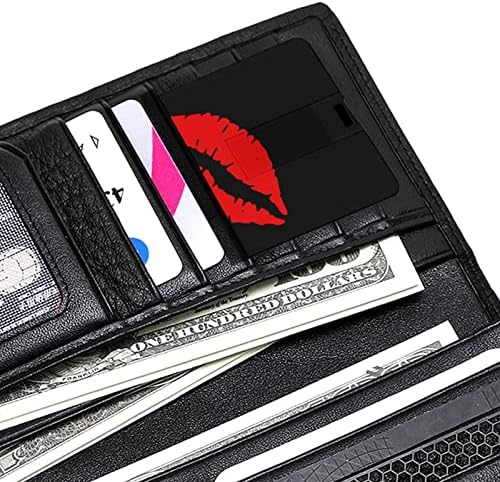Kiss Lip USB Flash Drive Dizajn kreditne kartice USB Flash Drive Personalizirani memorijski štap tipke 64g