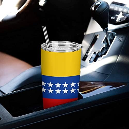 Zastava države Gran Kolumbija 20oz Putnička kafa Šalica vakuum izolirana nehrđajući čelik Lattea kup