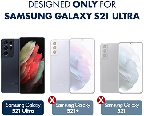Oklop vojno odijelo 2 paketa štitnik za ekran dizajniran za Samsung Galaxy S21 Ultra 6,8-inčni futrola protiv