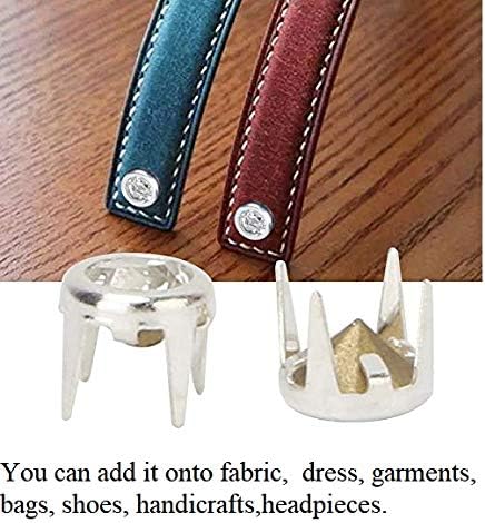 50 set srebrnog / zlatnog baza DIY modne kandžne perle za nokte za nokte nailhead pank dijamantski