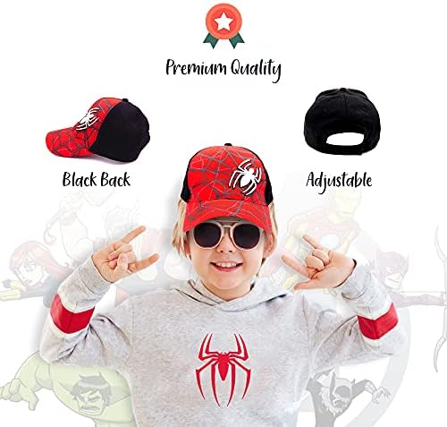 Marvel Spiderman Hat za dječake, prozračan paderski bejzbol kapa za mališane, dječake u dobi 3-9