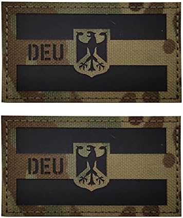 2 kom Aliplus Njemačka Zastava zastite orao Eagle Emblem IR infracrveni reflektivni zakrpa Laserski rezni