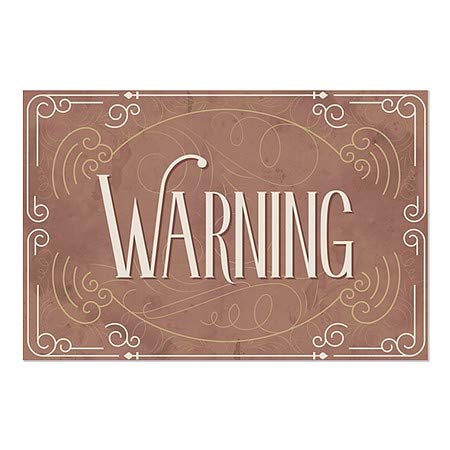 CGsignLab | Upozorenje -Victorian Card prozor Cling | 36 x24
