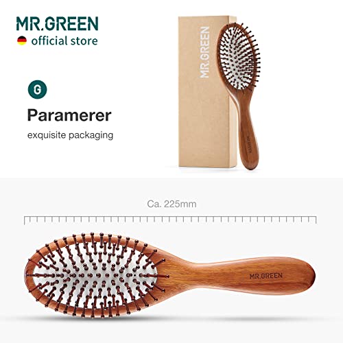 Mr.Green četkica za kosu priroda Drvena antistatička detgle četka za kosu za vlasište za kosu za