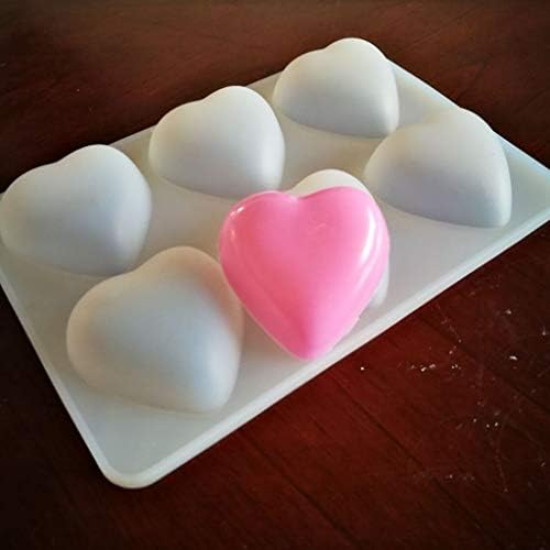 DIY silikonski u obliku srca 6 šupljina ručno radna sapuna kalup za pečenje kalup za kalup, biskvitni čokoladni
