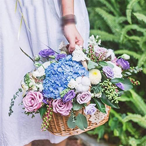 Trexd rattan cvjetna košara pletena cvijeća Print Široko primijenjeni torbica za tkanje piknika