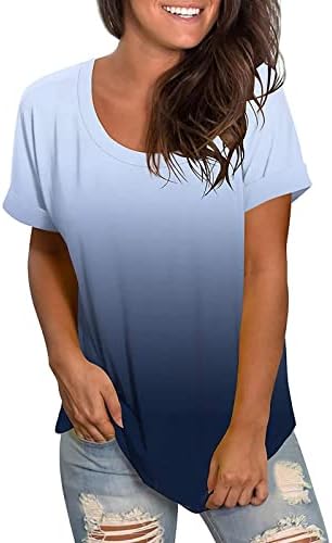 Majica bluza s kratkim rukavima za ženske jeseni ljetni pamučni posadni vrat vrat vrat vrat top top