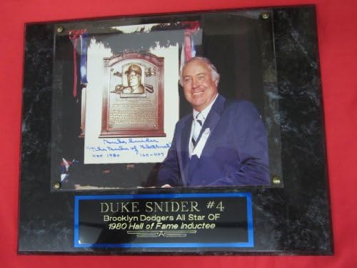 Vojvoda Snider Brooklyn Dodgers je autogramirao 8x10 plak koji je profesionalno montiran i upisan