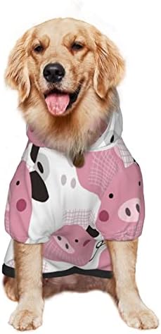 Veliki duksevi za pse Slatka ružičasta-svinja-crtani džemper sa šeširom Soft Cat Outfit CATSEd