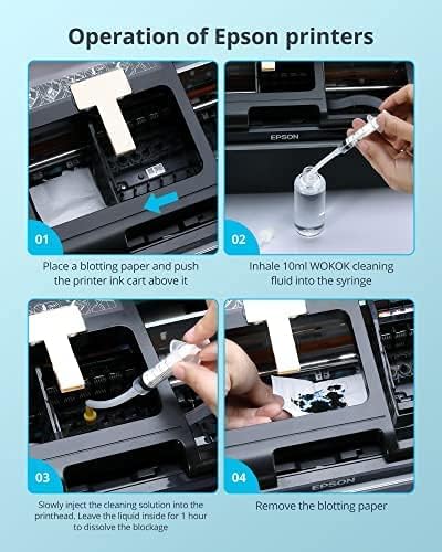 Wokok komplet za čišćenje štampača | komplet za čišćenje glave štampača/za Inkjet štampače HP/Brother/Epson