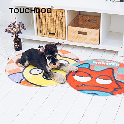 Touchdog ® Cartoon Trooki Monster Cat i pas Mat-zaobljeni pseći krevet za unutrašnju i vanjsku upotrebu