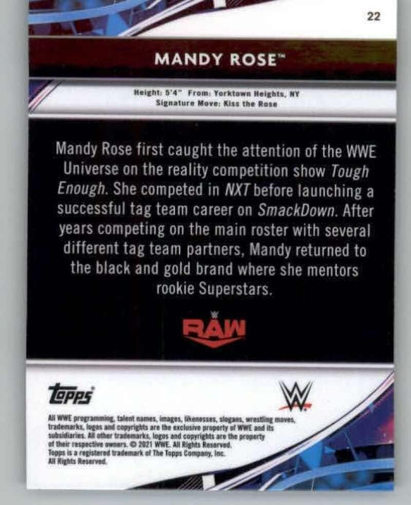 2021 FAPPS FINEST WWE 22 Mandy Rose Wrestling Trgovačka kartica