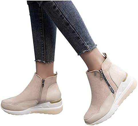 Ženske modne čizme gležnjače Osnovne kaubojske čizme čipkasta lagana klina Chelsea čizme cipele