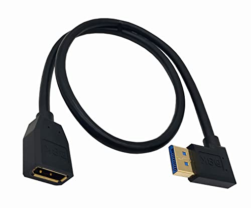 Qaoquda DisplayPort produžni kabel, 8K DP produžni kabel, 90 stupnjeva uglovan 8K DisplayPort muški
