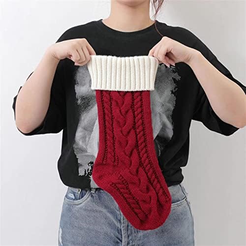 Božićne čarape Trpe božićne torbe za čarape i božićne čarape za zabavu ukras i božićni crtani crveni set