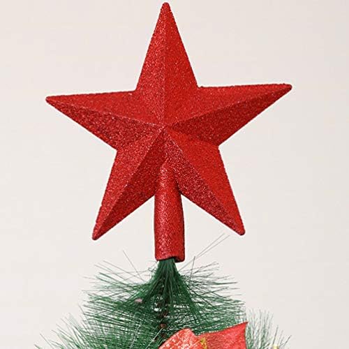 Amosfun božićne stablo TOPPER STAR GLITTER HANDING Privjesak Xmas Tree Ornament Weddive Svečane božićne zalihe