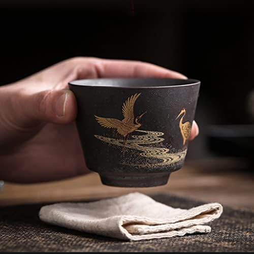Ručno rađena pećna pečena keramička čaša 4 kom postavljena glavna lična velika veličina čajnik čajnih