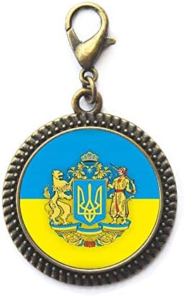 Ukrajinski kopča za jastog i pauze, ukrajinska zastava Zipper Pull, Ukrajina Zastava Zipper Pull,
