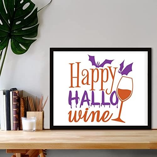 Cocacken Hallo Hallo Wine Sign Wood uokviren pauk Web drvena ploča sa okvirom 20 x 16 Smiješni šišmir
