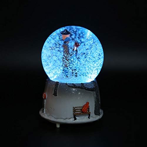 Muzička kutija Sning Globe Promjena LED noćnog svjetla Par Musical Box Snowglobe Desktop ukras ukras