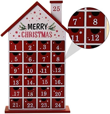 Kesyoo trpezarijski stol dekor Božić drvena kuća Advent Kalendar Božić Desktop kalendar Božić
