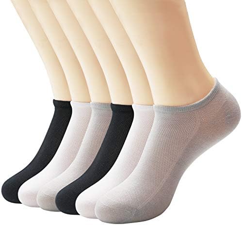 +MD 6 paket No Show čarapa za muškarce bambus čarape vlaženje i kontrola mirisa niske rezane atletske čarape