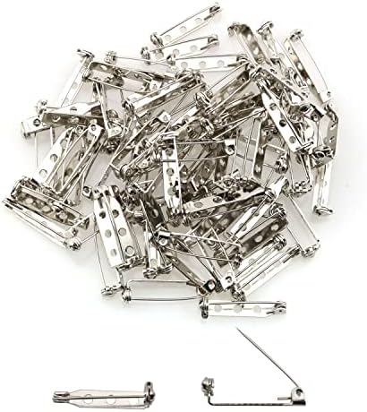 Taodan 50pcs metalni broš pinovi bazu broškom nakita nakit nalaze 25 mm srebrne sigurnosne