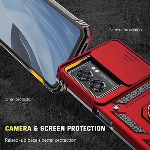 Za OnePlus Nord N300 5G kućište + kaljeno staklo Zaštita ekrana sa postoljem & zaštitni poklopac kliznog sočiva,