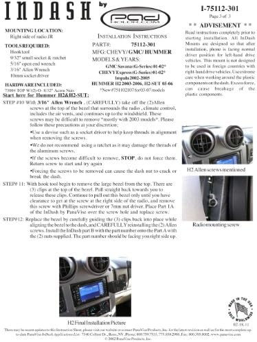 Padholdr Social Series Premium tablet crtica za 02-05 Chevy Impala i 01-02 Express / G serija