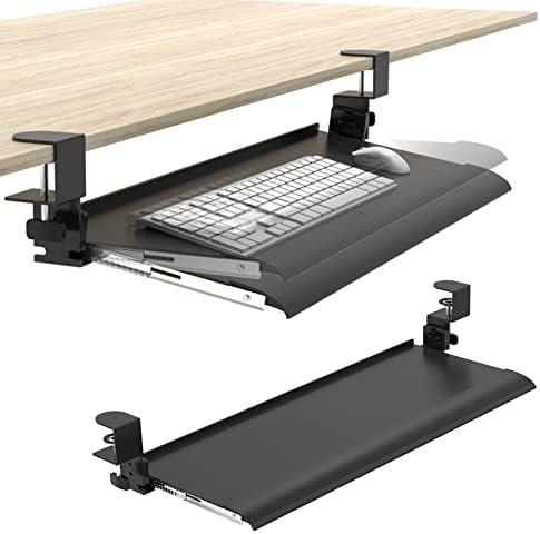 Qulaco pod stokom Premium tastatura Klizni nosač crni za kućnu i ured, ladica za stezanje na tastaturi Jednostavna