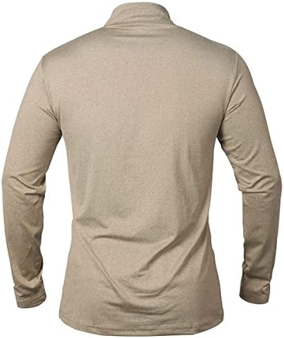 KARWORNIC muške atletske Košulje dugih rukava 1/4 pulover sa patentnim zatvaračem brzo sušenje aktivni sportski