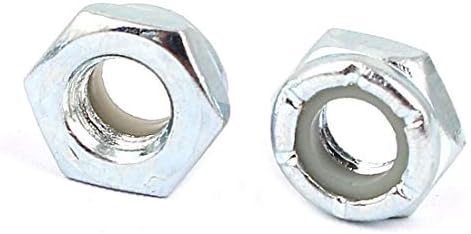X-DREE 1/4 inča-28 pocinčane šesterokutne matice srebrni ton 100kom(1/4 pulgada-28 cink plateado