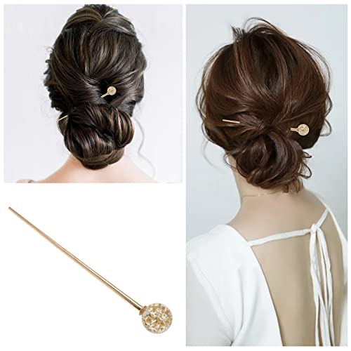 2pcs Hair Stick Metal Hair Chopstick Hair Pins Updo Decorative Pin Chignon Pins za djevojku ženu