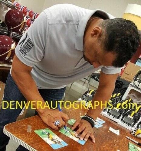 Rod Woodson autografirala Pittsburgh Steelers Gol Line Art W / Hof 09 13916 - Originalna NFL